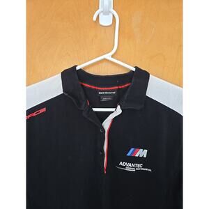 BMW Motorrad Polo Shirt Mens Sz Large Black